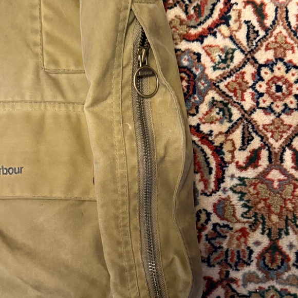 Classic Barbour Sporting Field Coat waxed cotton tartan lined XL - Picture 11 of 14